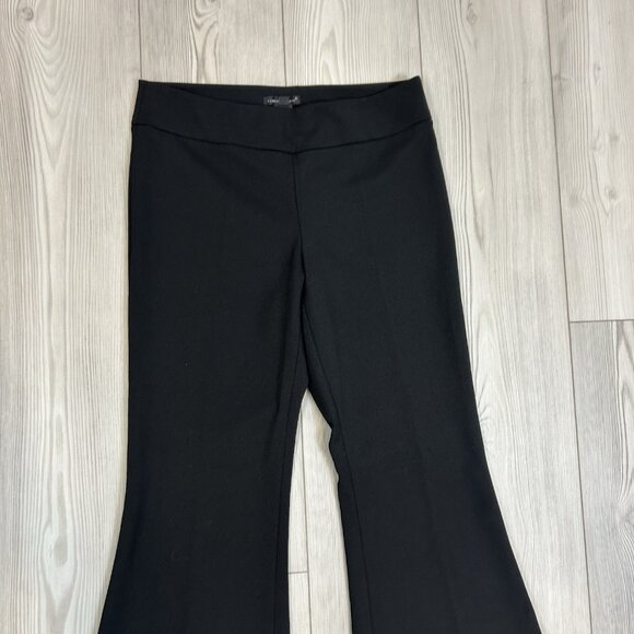Fabrizio Gianni Size 8 Black Cropped Dress Pants Slight Flare Career 27” Inseam - Picture 2 of 9